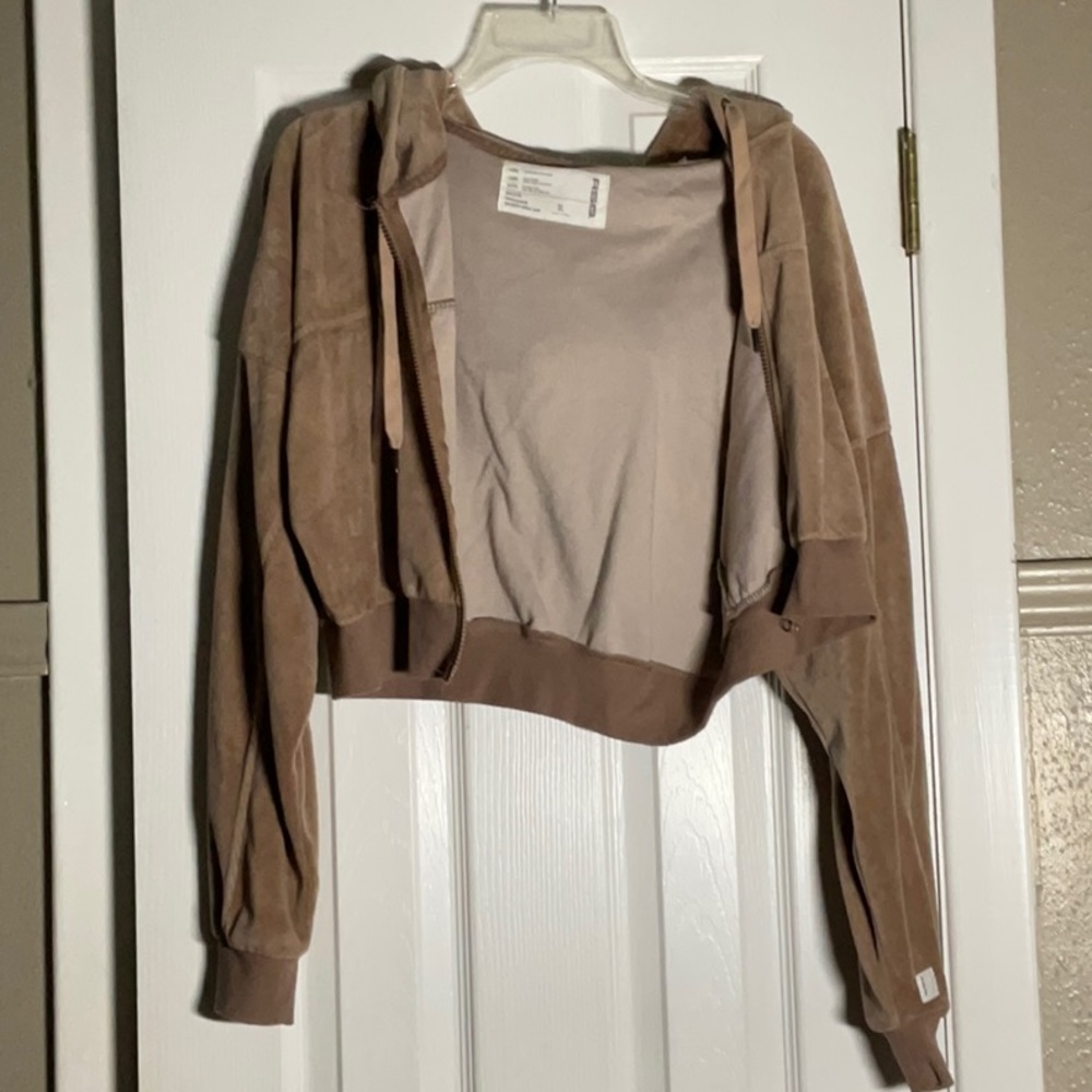 Tan Crop Jacket